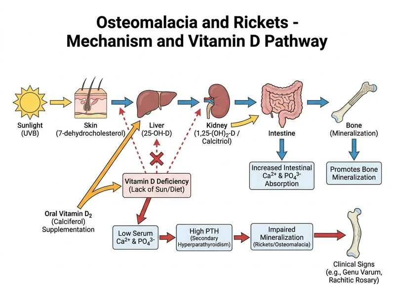 Osteomalacia and Rickets diagram