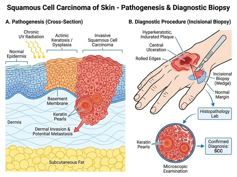 Squamous Cell Carcinoma of Skin diagram