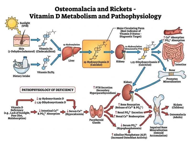 Osteomalacia and Rickets diagram