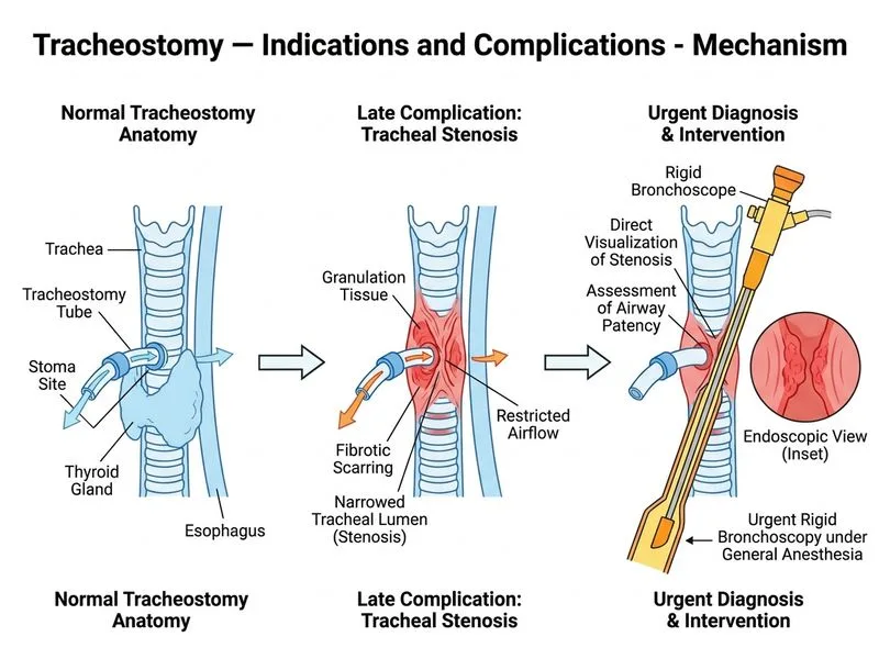 Tracheostomy — Indications and Complications diagram