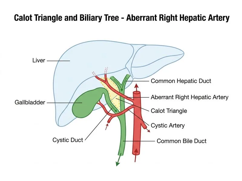 Calot Triangle and Biliary Tree diagram