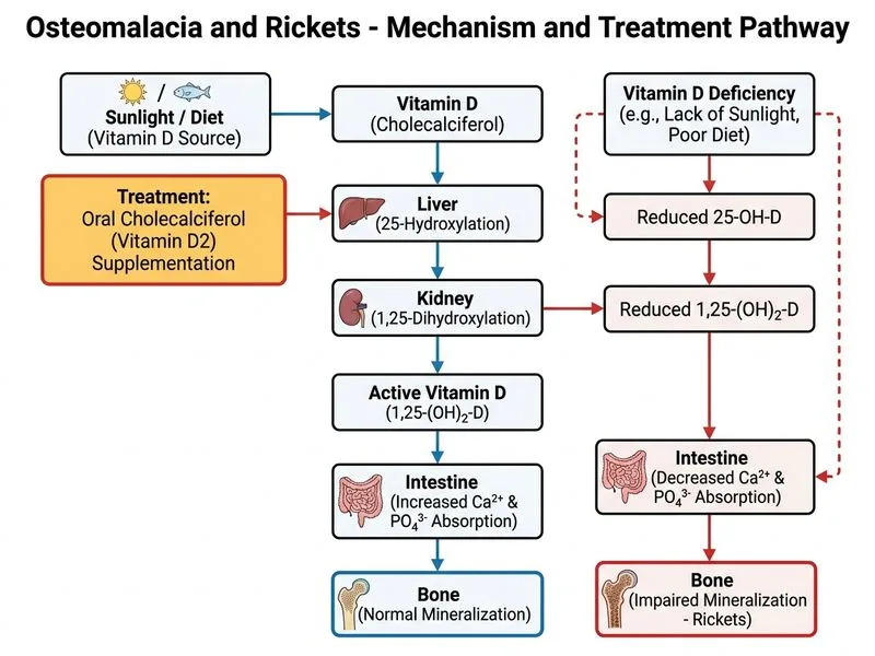 Osteomalacia and Rickets diagram