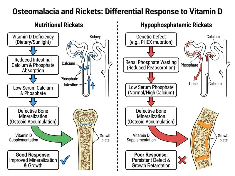 Osteomalacia and Rickets diagram