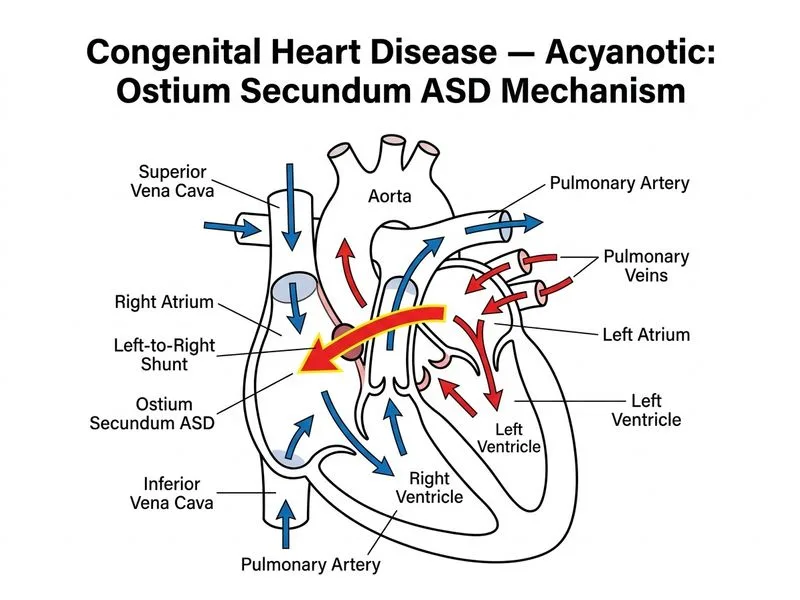 Congenital Heart Disease — Acyanotic diagram