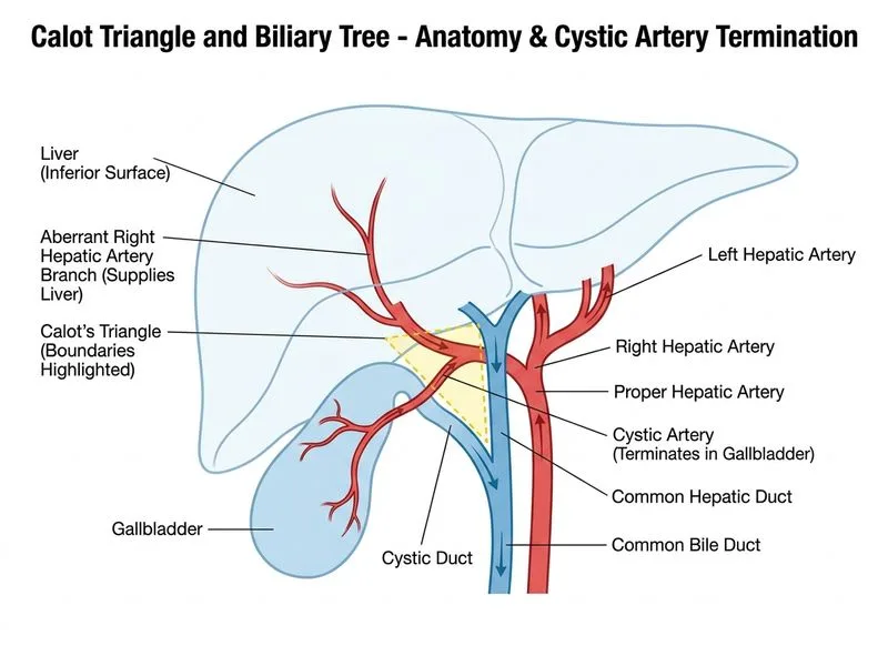 Calot Triangle and Biliary Tree diagram