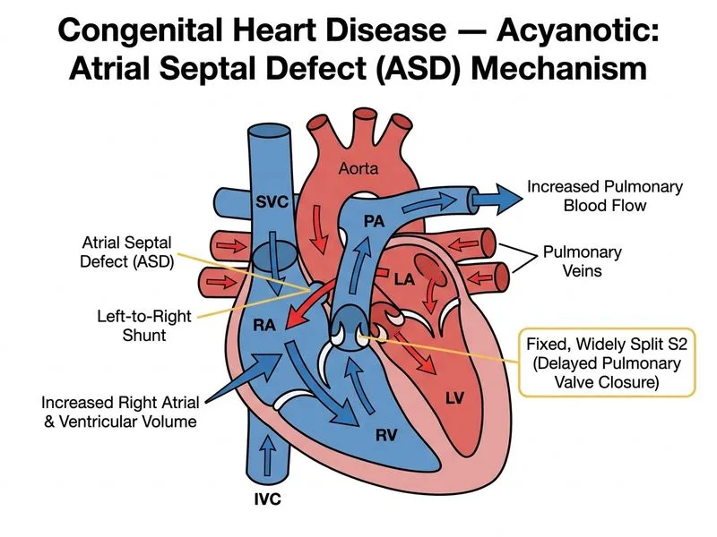 Congenital Heart Disease — Acyanotic diagram