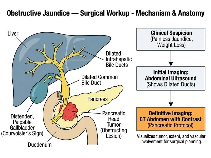 Obstructive Jaundice — Surgical Workup diagram