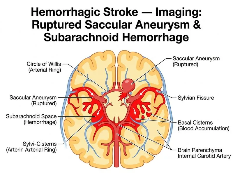Hemorrhagic Stroke — Imaging diagram