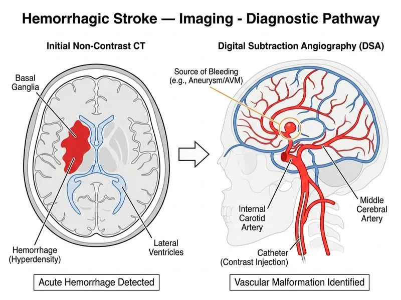 Hemorrhagic Stroke — Imaging diagram