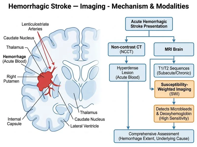 Hemorrhagic Stroke — Imaging diagram
