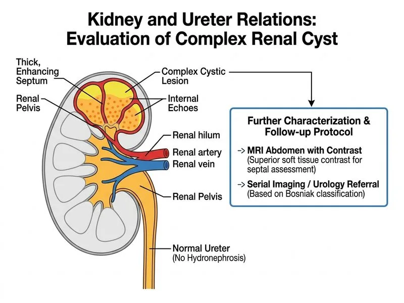 Kidney and Ureter Relations diagram
