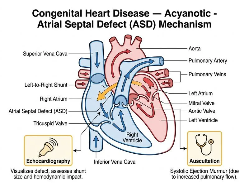 Congenital Heart Disease — Acyanotic diagram