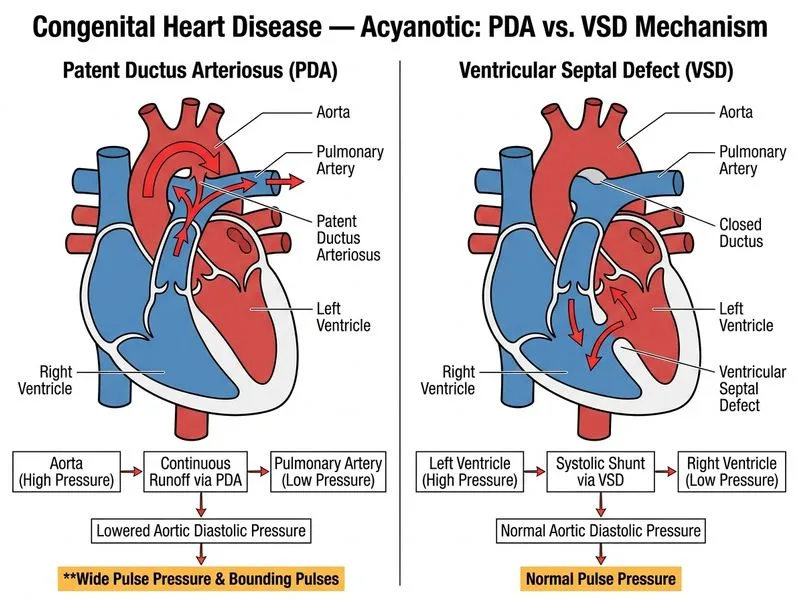 Congenital Heart Disease — Acyanotic diagram