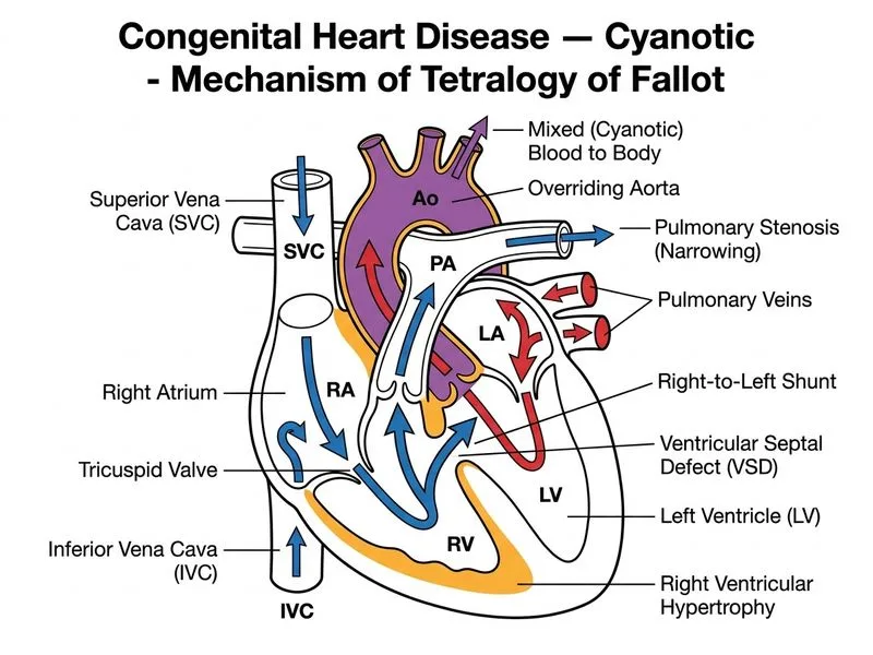 Congenital Heart Disease — Cyanotic diagram