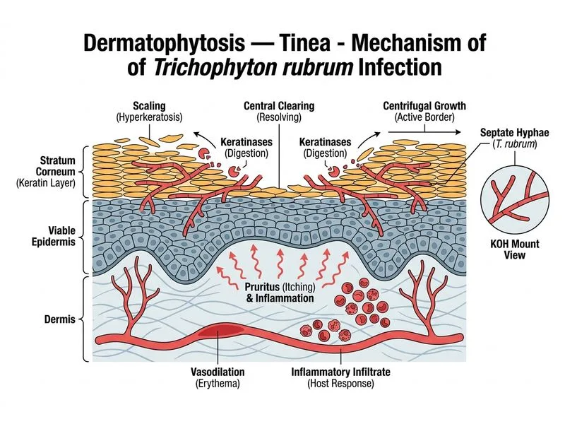 Dermatophytosis — Tinea diagram
