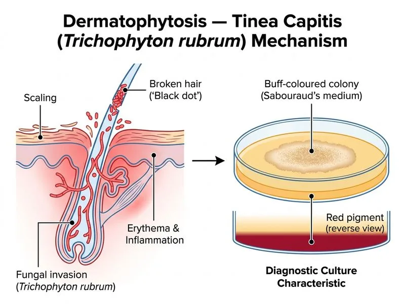Dermatophytosis — Tinea diagram