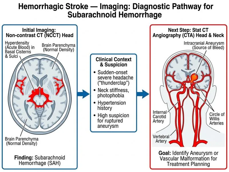 Hemorrhagic Stroke — Imaging diagram