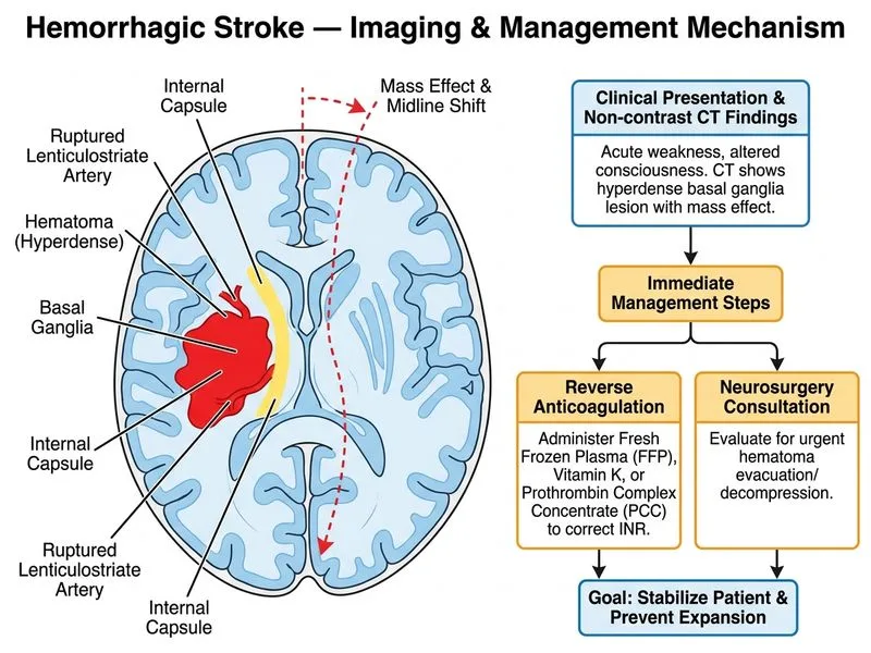 Hemorrhagic Stroke — Imaging diagram