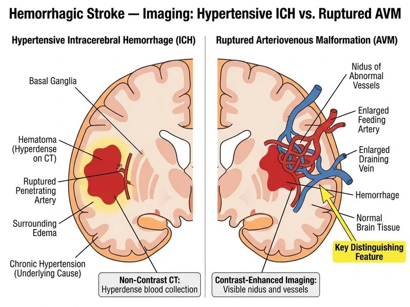 Hemorrhagic Stroke — Imaging diagram