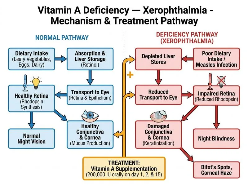 Vitamin A Deficiency — Xerophthalmia diagram