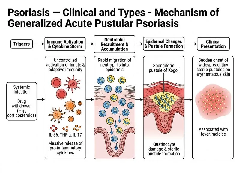 Psoriasis — Clinical and Types diagram