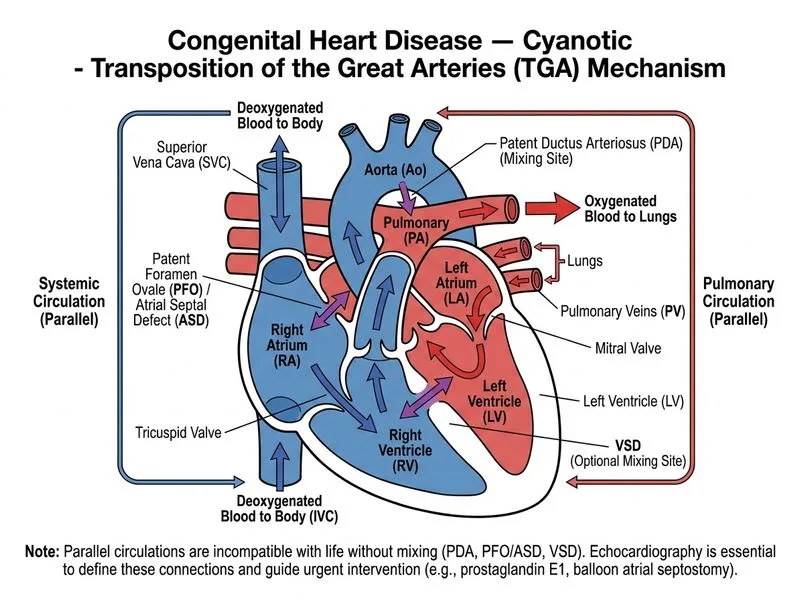 Congenital Heart Disease — Cyanotic diagram