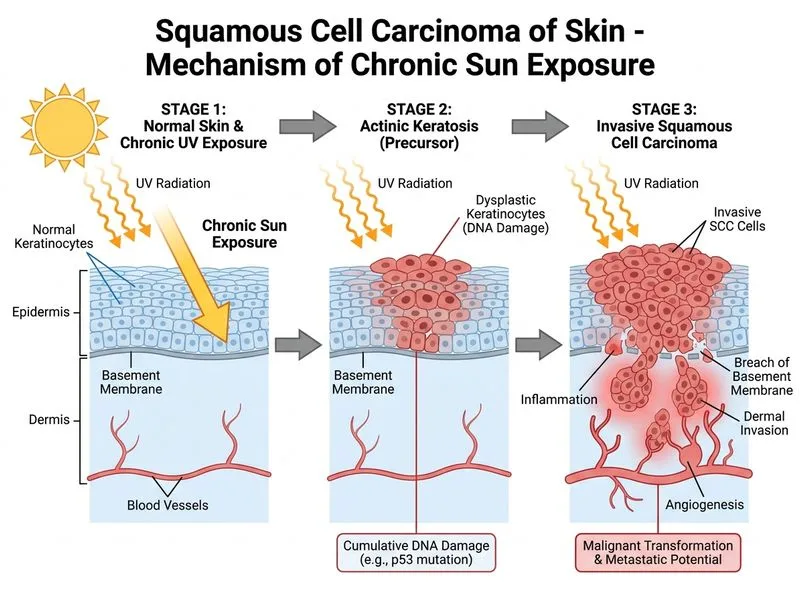 Squamous Cell Carcinoma of Skin diagram