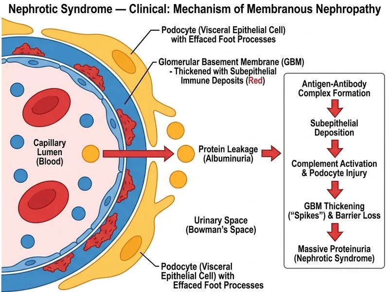 Nephrotic Syndrome — Clinical diagram