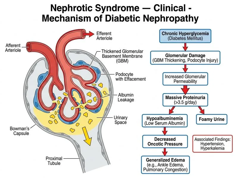 Nephrotic Syndrome — Clinical diagram