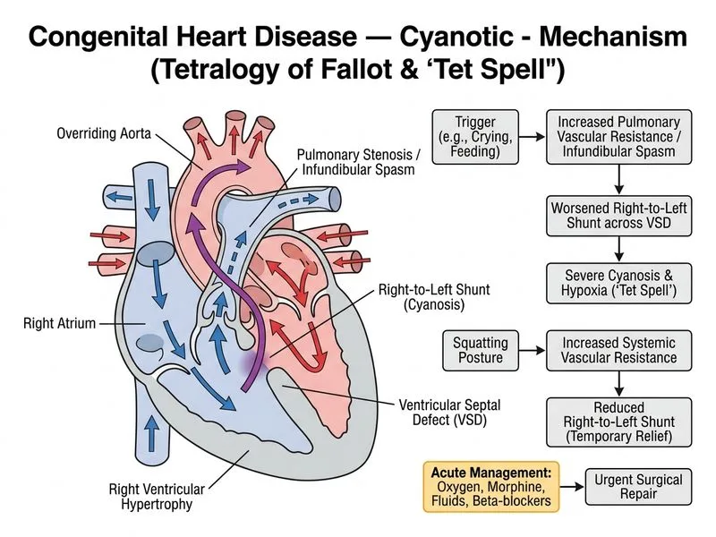Congenital Heart Disease — Cyanotic diagram