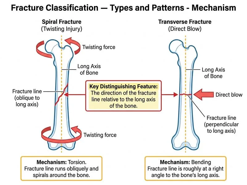Fracture Classification — Types and Patterns diagram