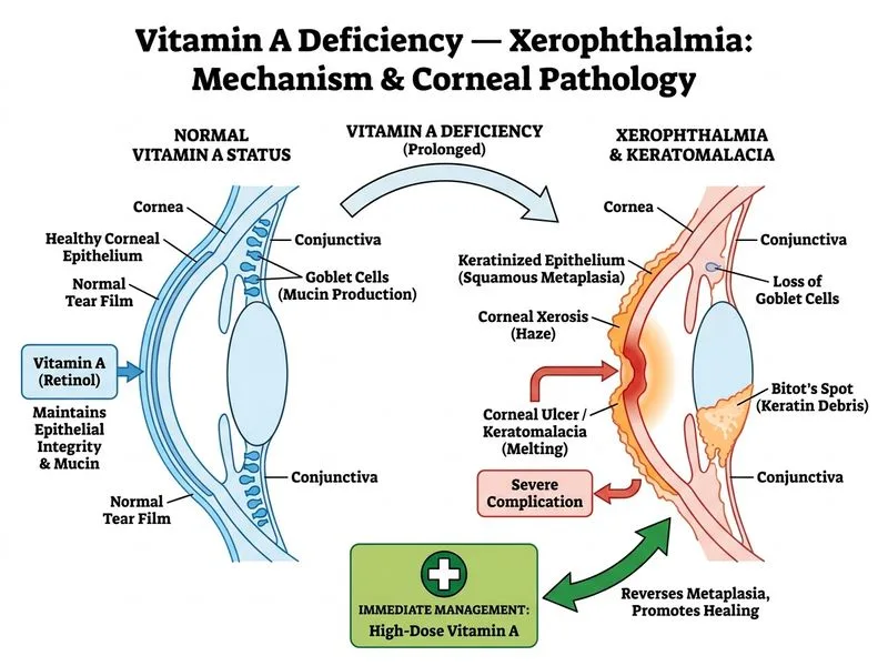 Vitamin A Deficiency — Xerophthalmia diagram