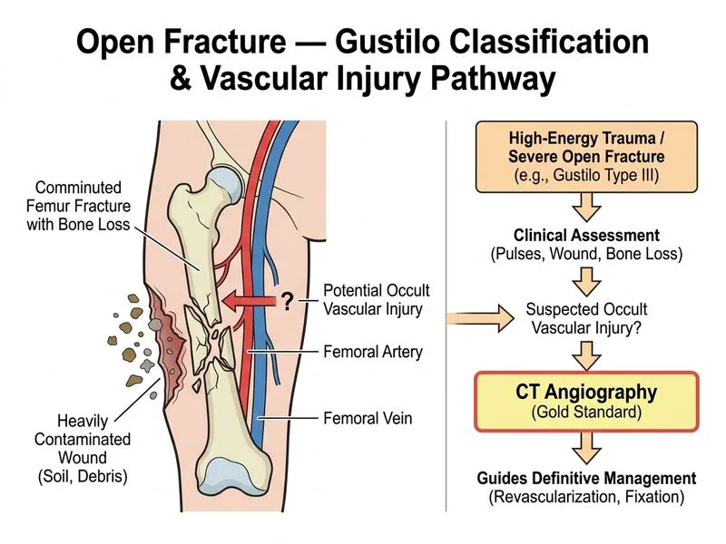 Open Fracture — Gustilo Classification diagram
