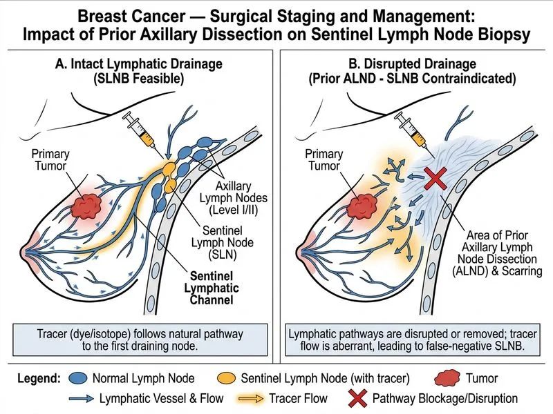 Breast Cancer — Surgical Staging and Management diagram
