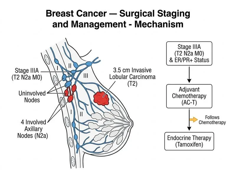 Breast Cancer — Surgical Staging and Management diagram