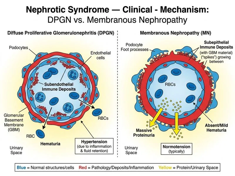Nephrotic Syndrome — Clinical diagram