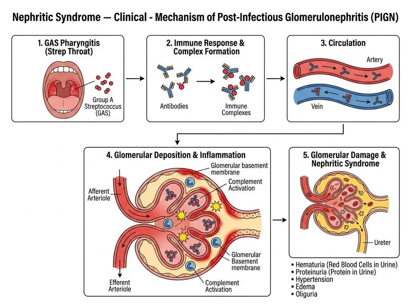 Nephritic Syndrome — Clinical diagram