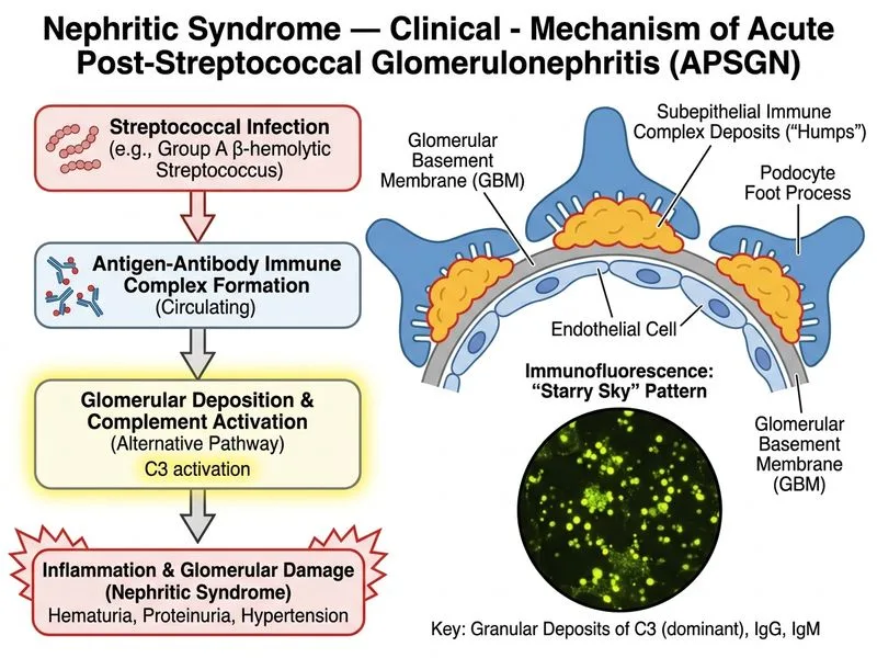 Nephritic Syndrome — Clinical diagram