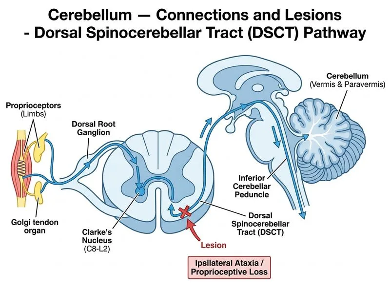 Cerebellum — Connections and Lesions diagram