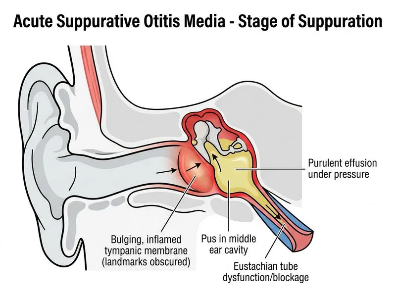 Acute Suppurative Otitis Media diagram