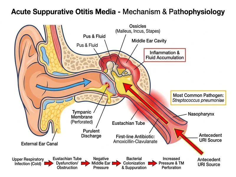 Acute Suppurative Otitis Media diagram