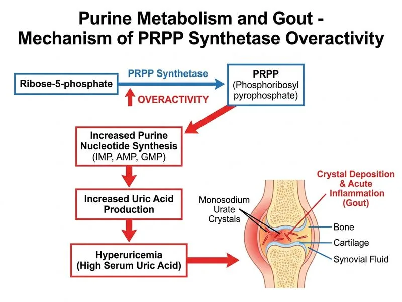 Purine Metabolism and Gout diagram