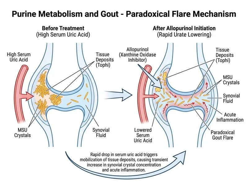 Purine Metabolism and Gout diagram