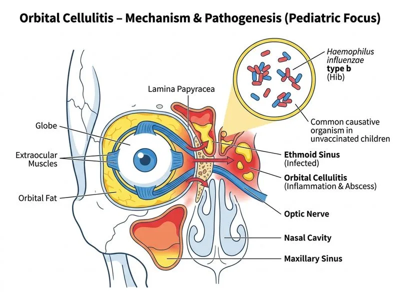 Orbital Cellulitis diagram