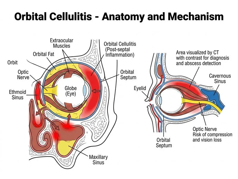 Orbital Cellulitis diagram