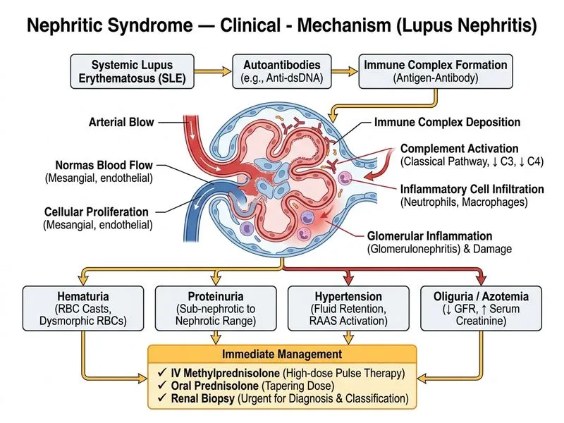 Nephritic Syndrome — Clinical diagram