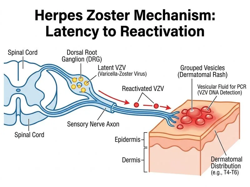 Herpes Simplex and Zoster — Skin diagram