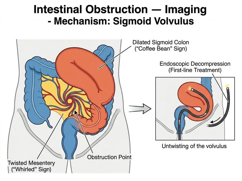 Intestinal Obstruction — Imaging diagram