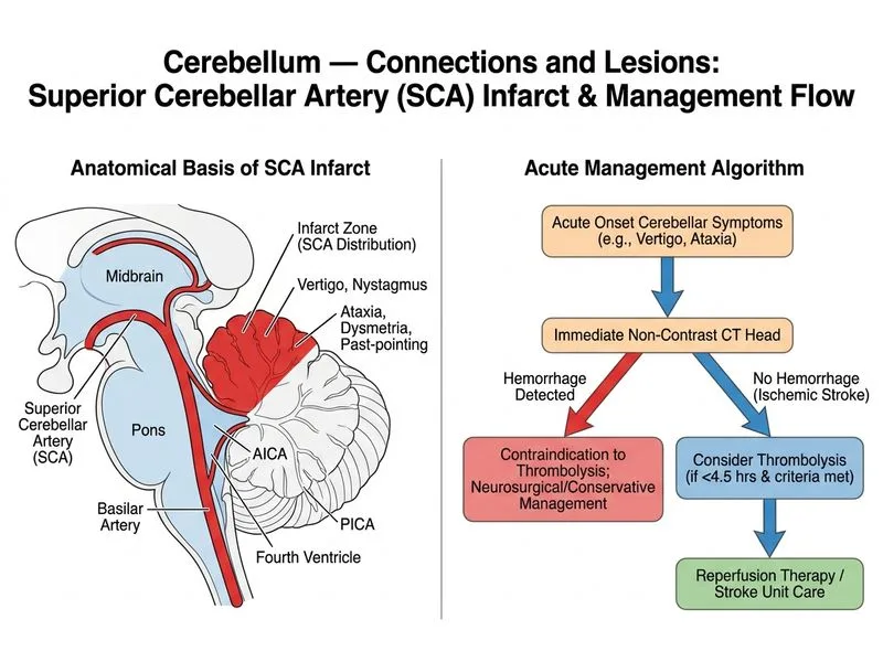 Cerebellum — Connections and Lesions diagram