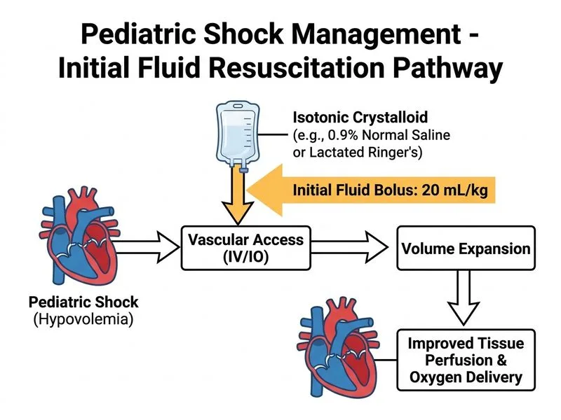 Pediatric Shock Management diagram